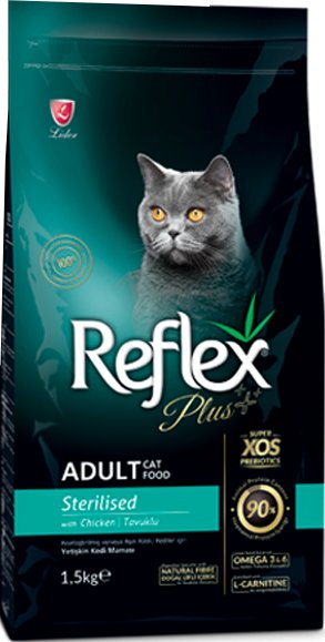 

Сухой корм для кошек Reflex Plus Sterilised Adult Cat Food with Chicken 1.5 кг