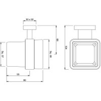 Стакан для зубной щетки и пасты Artize Quadra QUA-BLM-61741