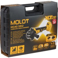 Угловая шлифмашина Molot MCAG 1812 XLT Lite Set (с 1-им АКБ, кейс)