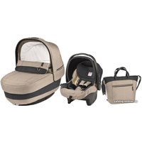 Люлька без шасси Peg Perego Set Elite Luxe (люлька, автокресло, сумка, бежевый/коричневый)