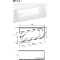 Ванна 1Марка Direct 170x100 R