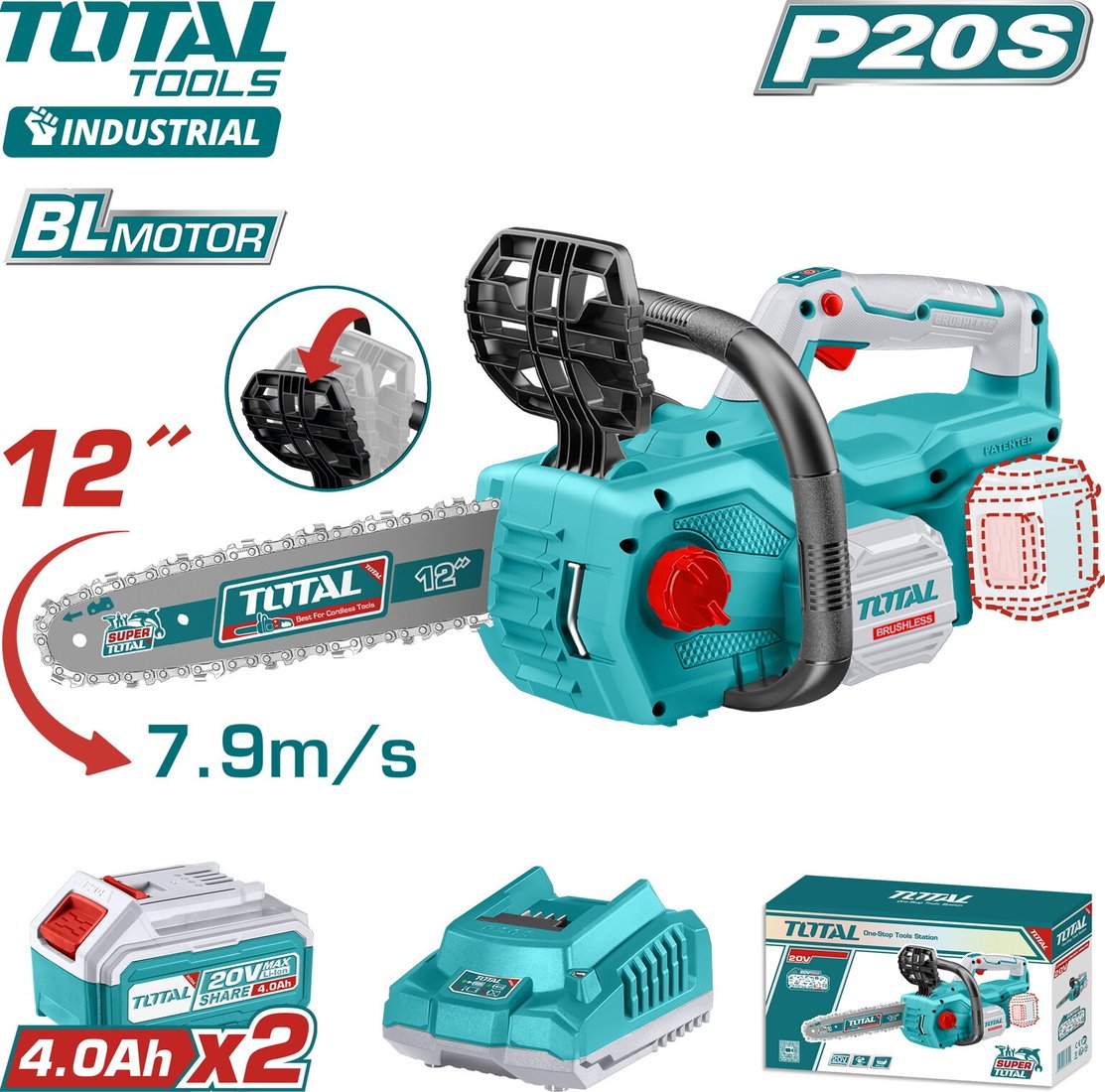 

Аккумуляторная пила Total TGSLI201286 (с 2-мя АКБ)