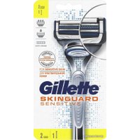 Бритвенный станок Gillette Skinguard Sensitive 2 сменные кассеты 7702018488148