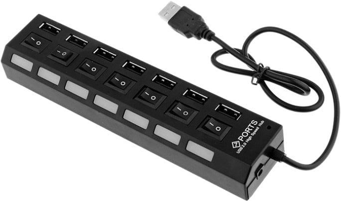 

USB-хаб USBTOP USB2.0 Type-A - 7x USB2.0 с выключателями