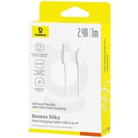 Кабель Baseus Silky Series Fast Charging Cable USB Type-A - Lightning (1 м, белый)
