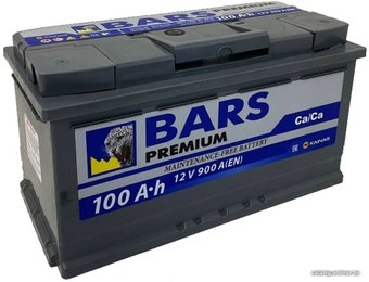 Автомобильный аккумулятор BARS Premium 100 R+ (100 А·ч)