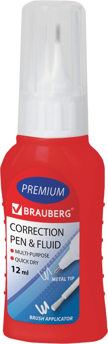 

Жидкий корректор для текста BRAUBERG 225217 12 мл