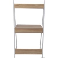 Стол AksHome Shape (светлый дуб/белый металл)