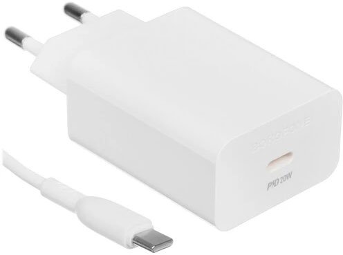 

Сетевое зарядное Borofone BA21A Pro USB Type-C (белый)