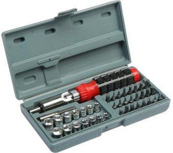 Набор отвертка с битами и головками Tundra 881844 (40 предметов)