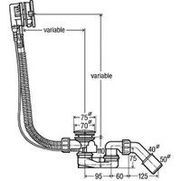 Слив-перелив Grocenberg GB230 (графит)