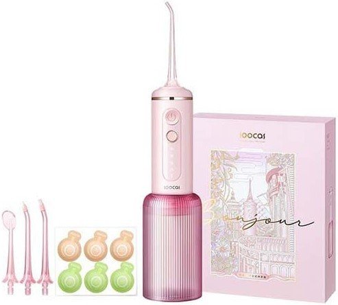 

Ирригатор Soocas W3F (с гелем, 4 насадки, розовый)