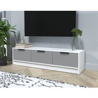 Тумба Интерлиния ТВ Концепт КТ-ТВ3-35 (серебро/белый платинум)