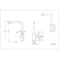 Смеситель Emar ECB-7015 (черный)