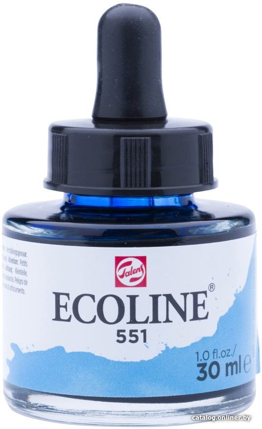 Акварельная краска Ecoline 551 11255511 (небесно-голубая светлая, 30 мл)