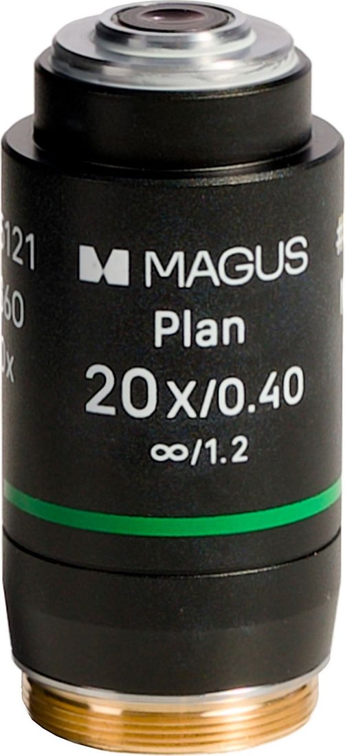 

Объектив Magus 20PL60V Plan 20х/0.40 ∞/1.2 H60 мм 85121