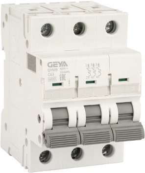 

Выключатель автоматический GEYA GYM9 3P 63А C 6кА GYM93P63C
