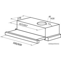 Кухонная вытяжка MAUNFELD VS Light (Glass) 60 (черное стекло)
