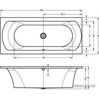 Ванна Riho Lima 180x80 (без ножек)