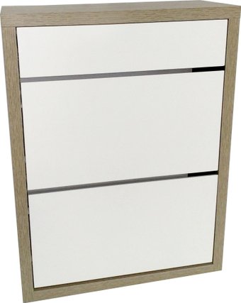 Тумба для обуви Анрат Элана 2.70ш дуб сонома/белый