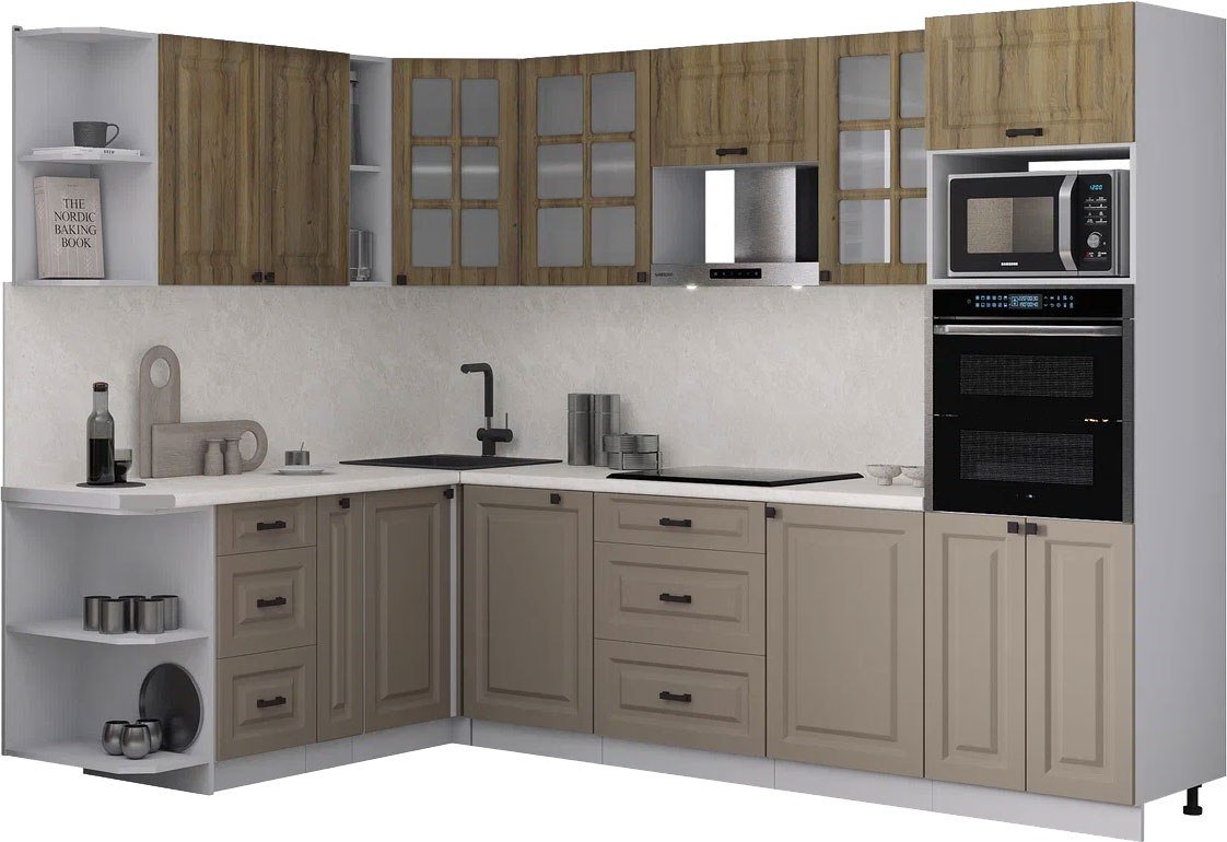 

Готовая кухня Интерлиния Мила Деко 1.88x2.8 LV (луна/дуб вотан/опал светлый)