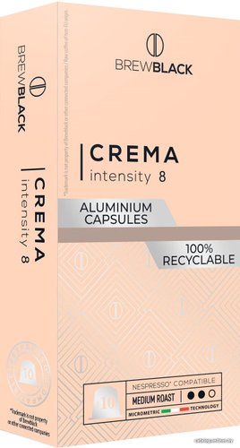 Кофе в капсулах BrewBlack Crema Aluminiaum 10 шт