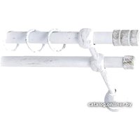 Карниз для штор Lm Decor Цилиндр (белое золото, гладкая, 4м 16мм, 2 ряда)