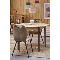 Кухонный стол Halmar Pivot 102-142/102/75 (дуб артизан/черный)