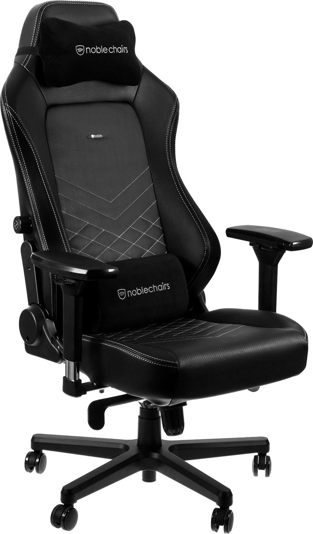

Игровое (геймерское) кресло Noblechairs Hero PU (черный/белый)