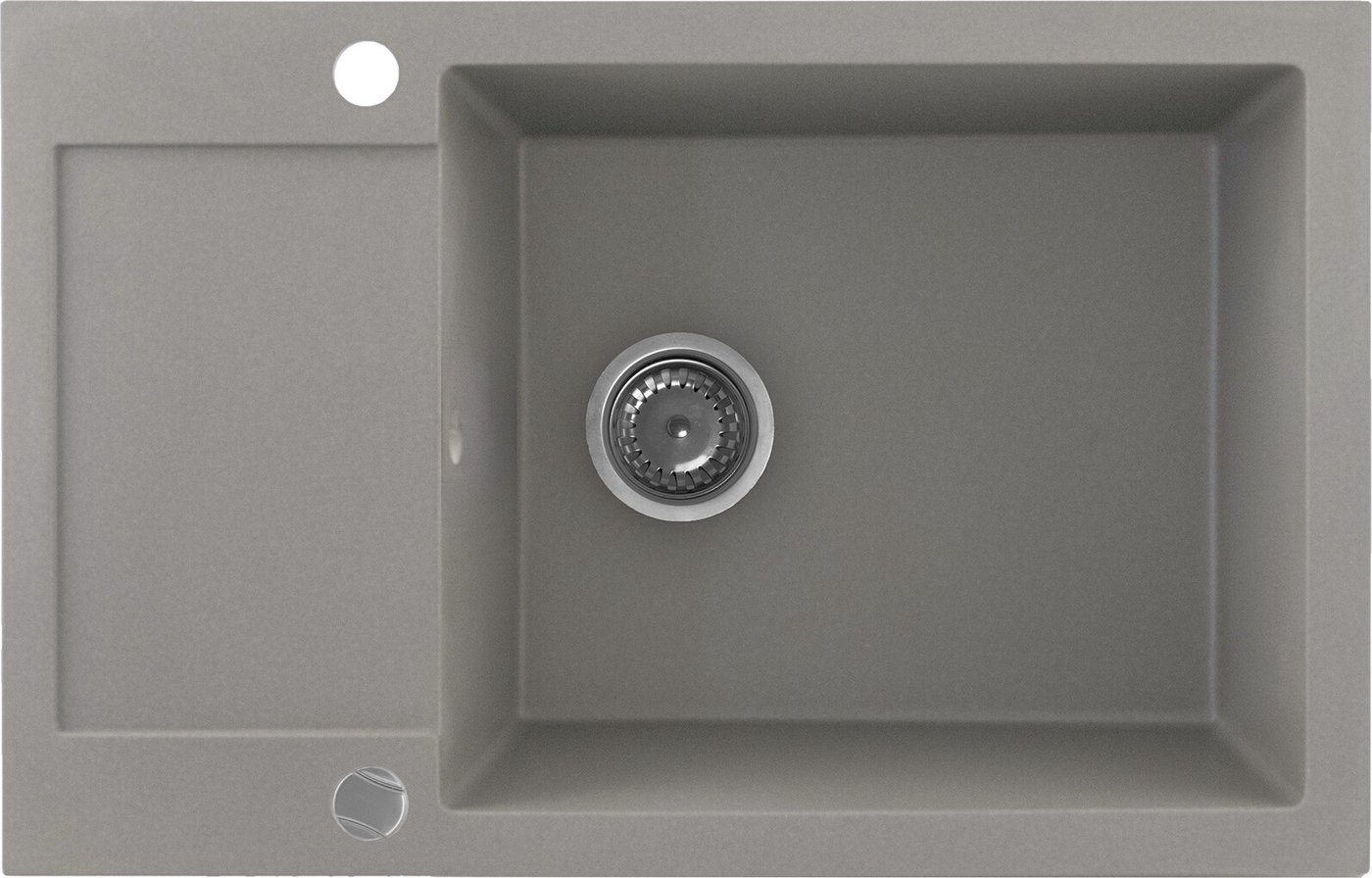 Кухонная мойка Kernau KGS H 6078 1B1D Grey Metallic