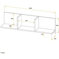 Полка Кимер Кварт Тип 3 (Дуб Крафт Золотой)