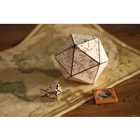 Сборная модель Eco-Wood-Art Глобус-икосаэдр (черный)