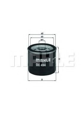 

Масляный фильтр Mahle Knecht OC494