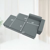 Угловой диван Лига диванов Лига-079 правый 129813 (рогожка амур 07 серый)
