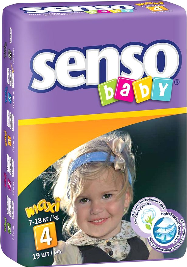 

Подгузники Senso Baby Maxi 4 (19 шт)