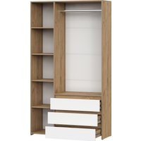 Шкаф распашной NN мебель МС Некст К комбинированный трехстворчатый (дуб золотой/белый) в Гомеле