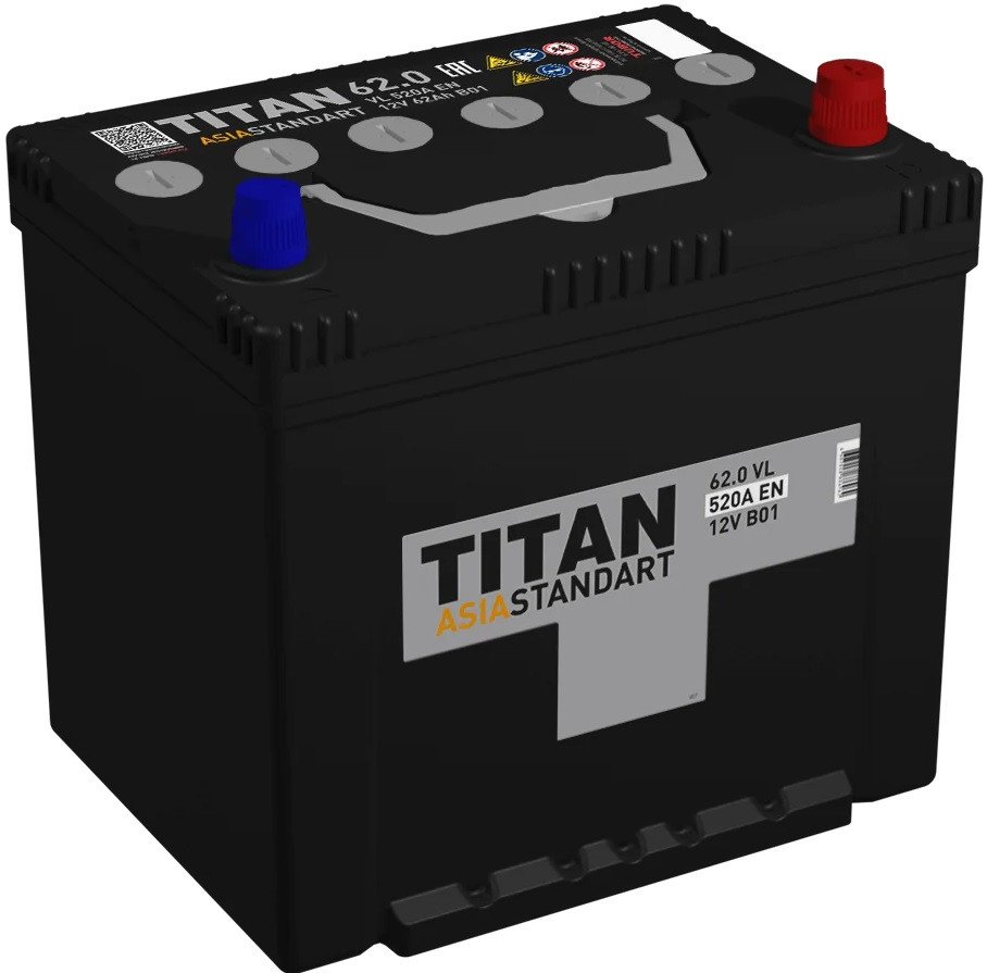 Автомобильный аккумулятор Titan Asia Standart R+ (62 А·ч)