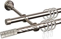 

Карниз для штор АС ФОРОС Grace D16K/16Г + наконечники Крис (3м, сатин)