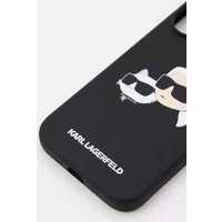 Чехол для телефона Lagerfeld Liquid Silicone NFT Karl & Choupette Heads (MagSafe) для iPhone 16 KLHMP16SSKCHPPLK