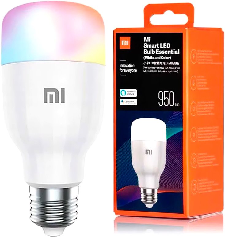 

Светодиодная лампочка Xiaomi Mi Smart LED Bulb Essential White + RGB E27 9 Вт 1700-6500 К MJDPL01YL