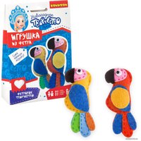 Набор для создания поделок/игрушек Bondibon Елочные игрушки из фетра своими руками. Попугаи ВВ3089