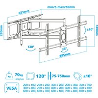 Кронштейн для телевизора Tuarex Alta-660 (черный)