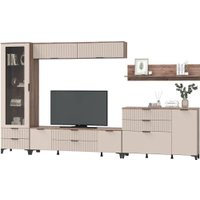 Комод MLK Тоскана с 2 дв. и 2 ящ. (дуб табачный/бисквит)