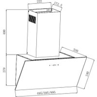 Кухонная вытяжка Weissgauff Yota 600 Touch White Glass