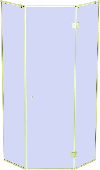 

Душевой уголок Benetto BEN-701_GD_M 100x100 (матовое стекло/золотистый)