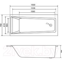 Ванна Lauter Versailles 150x75 21070050 (с ножками, лицевым и торцевым экранами)