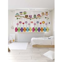 Комплект штор JoyArty Веселые совы 2.9x1.8 м (2 шт)