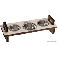 Миски на подставке Чешир Царь 3 миски 200 мл (бежевый)