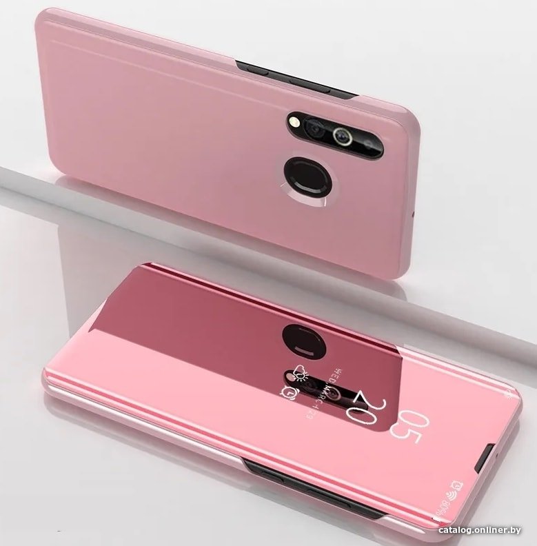 Чехол для телефона Case Smart View для Samsung Galaxy A60 (розовое золото)