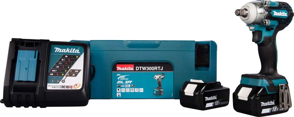 

Гайковерт Makita DTW300RTJ (с 2-мя АКБ)